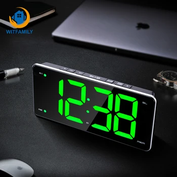 FM Radio Alarm Clock LED Desktop Silent Bedside Dual Alarms Electronic Adjustable Brightness Student Snooze Watch Digital
FM Radio Alarm Clock LED Desktop Silent Bedside Dual Alarms Electronic Adjustable Brightness Student Snooze Watch Digital