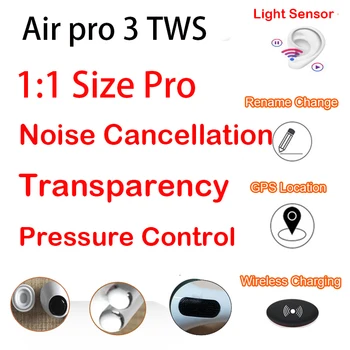 NEW Air pro 3 TWS 1:1 Clone Airpodering Support Rename Wireless charging Wireless Stereo Bluetooth eardphones PK i90000 i12 pro
NEW Air pro 3 TWS 1:1 Clone Airpodering Support Rename Wireless charging Wireless Stereo Bluetooth eardphones PK i90000 i12 pro
