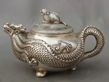 Marked Chinese Palace Silver Wealth Toad Dragon Statue Teapot Wine Pot Flagon 
Marked Chinese Palace Silver Wealth Toad Dragon Statue Teapot Wine Pot Flagon