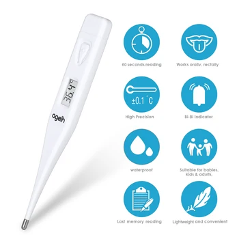 LCD Digital Thermometer Fever Thermometer frontal Water Resistant Thermometer Rectal Temperature Measuring f temperature sensor
LCD Digital Thermometer Fever Thermometer frontal Water Resistant Thermometer Rectal Temperature Measuring f temperature sensor