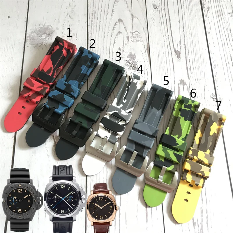 Universal 22mm 24mm 26mm Camouflage Colorful Rubber Watch Band for Men's Watch Watch Strap for Samsung Gear S3 Classic Panerai
Universal 22mm 24mm 26mm Camouflage Colorful Rubber Watch Band for Men's Watch Watch Strap for Samsung Gear S3 Classic Panerai