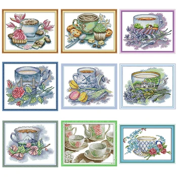Various flowers tea cup series count cross stitch kit DMC 14CT11CT canvas embroidery needlework kit DIY home decoration painting 
Various flowers tea cup series count cross stitch kit DMC 14CT11CT canvas embroidery needlework kit DIY home decoration painting
