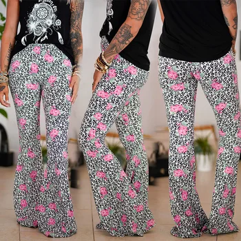 New Women Pants New Baggy Flared Pants Boho Style Floral Wide Leg Gypsy Palazzo Casual Trousers Ladies Bell-bottomed Trousers
New Women Pants New Baggy Flared Pants Boho Style Floral Wide Leg Gypsy Palazzo Casual Trousers Ladies Bell-bottomed Trousers
