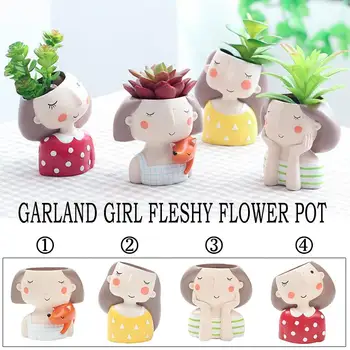 Resin Statue Creative Plant Pots Flower Planter Flowerpot Cute Girl Desktop Bonsai Balcony Office Vase Ornament Home Decor
Resin Statue Creative Plant Pots Flower Planter Flowerpot Cute Girl Desktop Bonsai Balcony Office Vase Ornament Home Decor