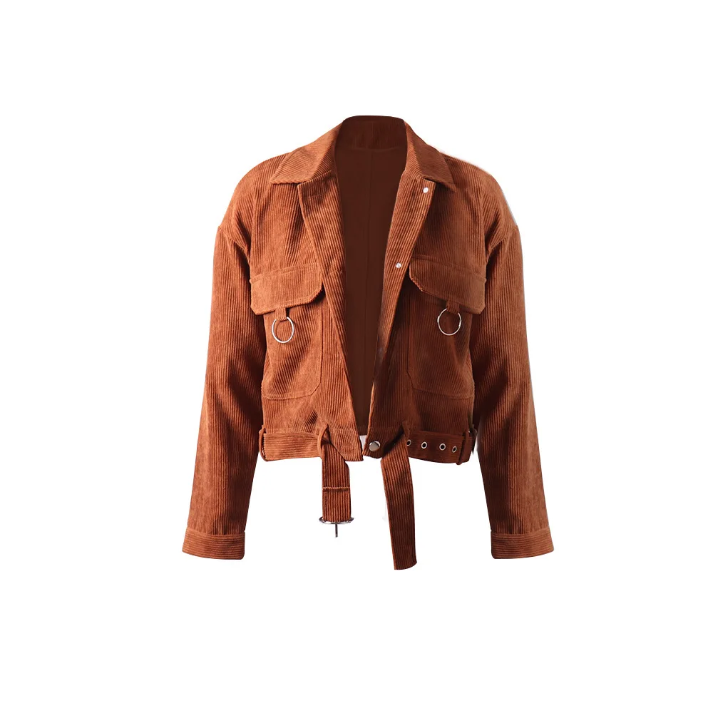 Jacket Women Spring 2020 Black Khaki Corduroy Jackets Coats Long Sleeve Turn Down Collar Single Breasted Outwear Fashion Coat
Jacket Women Spring 2020 Black Khaki Corduroy Jackets Coats Long Sleeve Turn Down Collar Single Breasted Outwear Fashion Coat