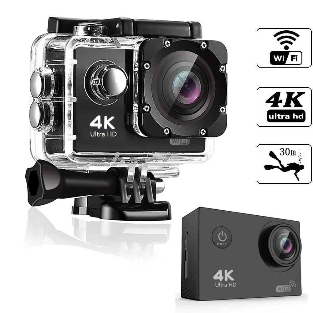 Горячая Распродажа Экшн-камера Ultra HD 4K 30fps WiFi 2 0 дюйма 170D Подводная