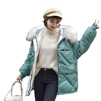Fur Collar Hooded Winter Down Coat Jacket Thick Warm Loose Casaco Feminino Abrigos Mujer Invierno Cotton padded Wadded Parkas 
Fur Collar Hooded Winter Down Coat Jacket Thick Warm Loose Casaco Feminino Abrigos Mujer Invierno Cotton padded Wadded Parkas