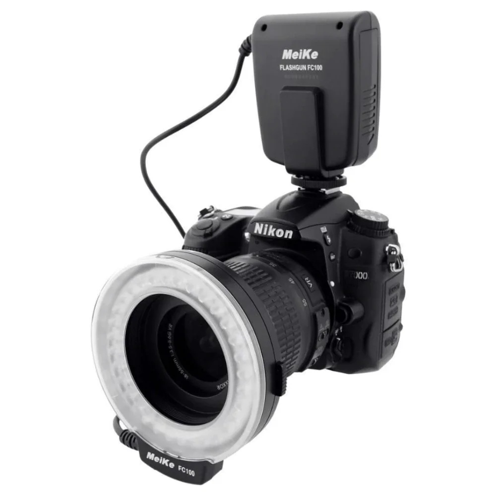 Meike FC-100 FC100 Manual LED Macro Ring Flash Light with 7 Adapter Ring for Canon Nikon Olympus Pentax Digital DSLR Camer
Meike FC-100 FC100 Manual LED Macro Ring Flash Light with 7 Adapter Ring for Canon Nikon Olympus Pentax Digital DSLR Camer