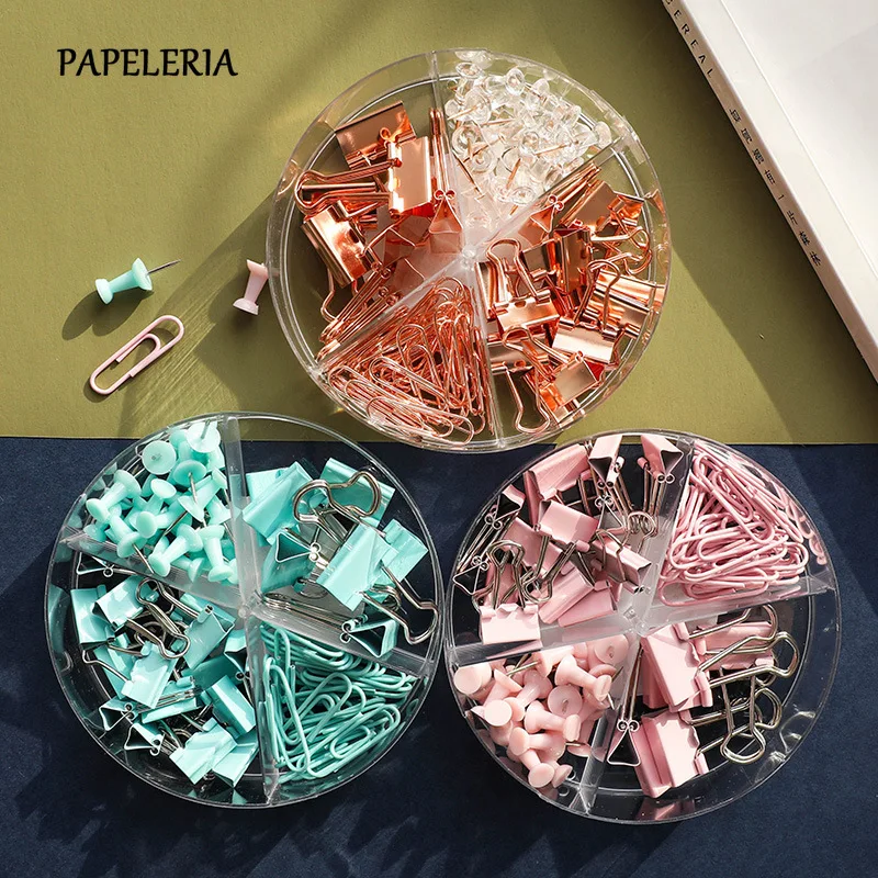 PAPELERIA Paper Clip Set Metal Binder Clips for School Colored Paper Clips Rose Gold Office Supplies Screwdriver Stationery
PAPELERIA Paper Clip Set Metal Binder Clips for School Colored Paper Clips Rose Gold Office Supplies Screwdriver Stationery
