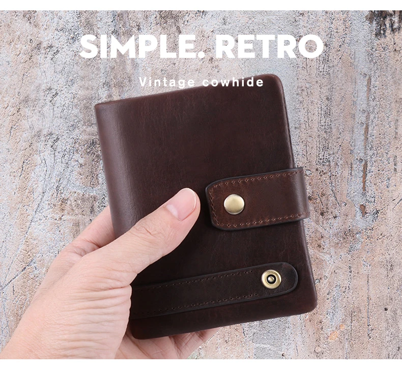 Cowboy – portefeuille en cuir de vache pour hommes, style court, de bonne qualité, porte-monnaie vintage, design tendance, livraison gratuite Cowboy – portefeuille en cuir de vache pour hommes, style court, de bonne qualité, porte-monnaie vintage, design tendance, livraison gratuite