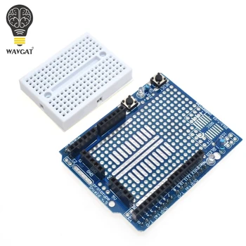 Free Shipping UNO Proto Shield prototype expansion board with SYB-170 mini bread board based For ARDUINO UNO ProtoShield
Free Shipping UNO Proto Shield prototype expansion board with SYB-170 mini bread board based For ARDUINO UNO ProtoShield