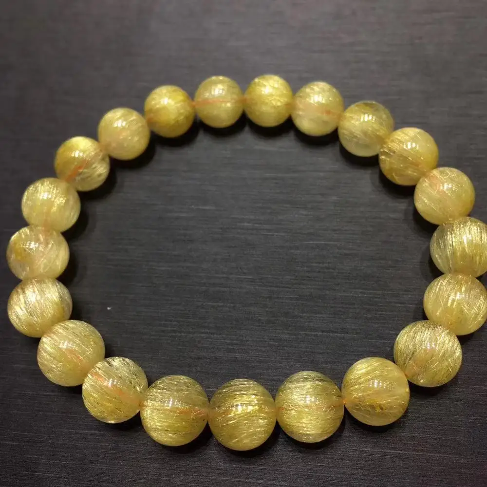 Natural Brazil Gold Rutilated Quartz Crystal Woman Man Cat Eye Wealthy 9mm Clear Round Beads Bracelet Jewelry Fashion AAAA
Natural Brazil Gold Rutilated Quartz Crystal Woman Man Cat Eye Wealthy 9mm Clear Round Beads Bracelet Jewelry Fashion AAAA