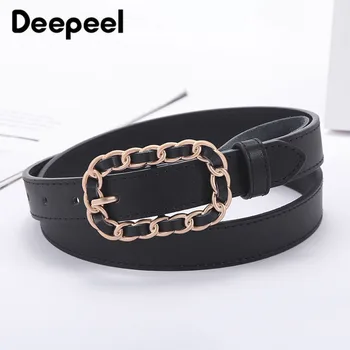 Deepeel 1pc 2.3cm*105cm Ladies Chain Square Pin Buckle Belt Simple and Stylish Black Waistband Youth Decorative for Jeans YB648
Deepeel 1pc 2.3cm*105cm Ladies Chain Square Pin Buckle Belt Simple and Stylish Black Waistband Youth Decorative for Jeans YB648