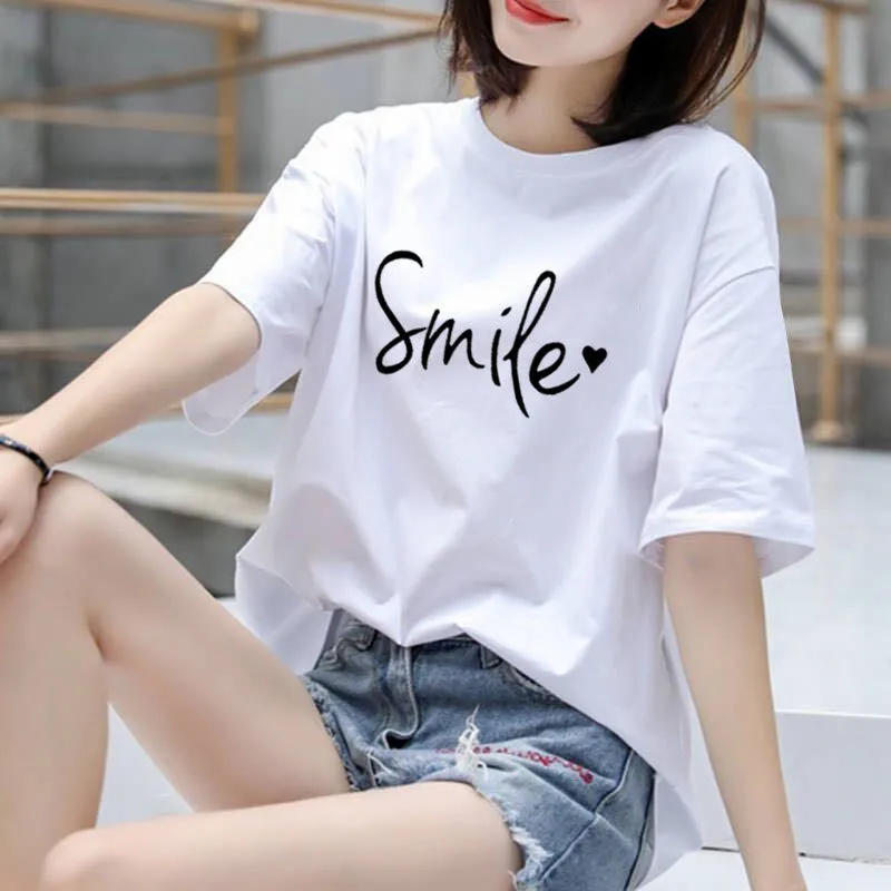 Summer Tshirts For Women Loose O-neck Women Shirt Print Casual Womens T Shirt Tops Plus Size T Shirt Feminina 4XL Oversize Tops
Summer Tshirts For Women Loose O-neck Women Shirt Print Casual Womens T Shirt Tops Plus Size T Shirt Feminina 4XL Oversize Tops