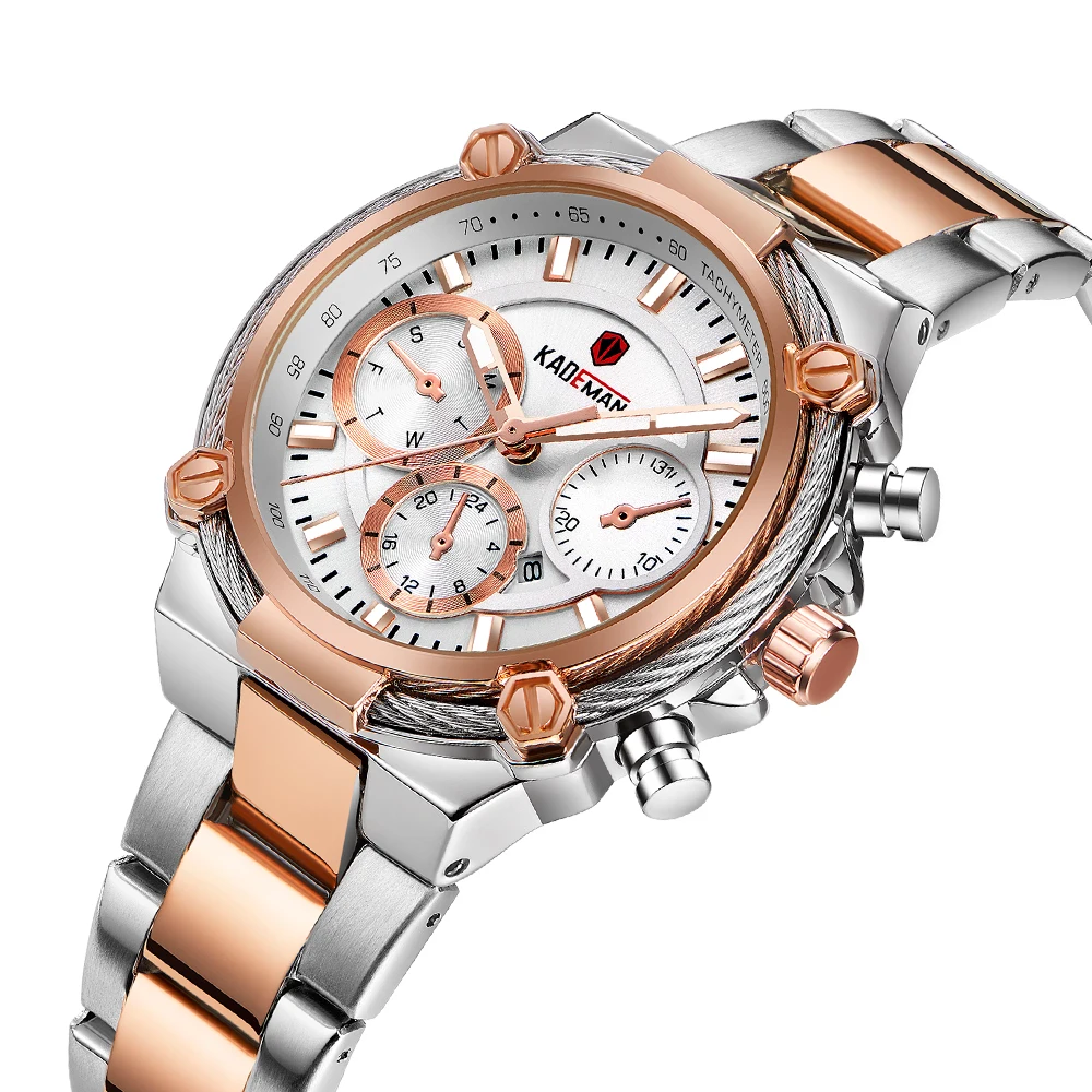 KADEMAN Ladies Watch Top Brand Trendy Design Quartz Wrist Watches Multi-Color Stainless Steel Auto Date Luxury Relojes Mujer
KADEMAN Ladies Watch Top Brand Trendy Design Quartz Wrist Watches Multi-Color Stainless Steel Auto Date Luxury Relojes Mujer