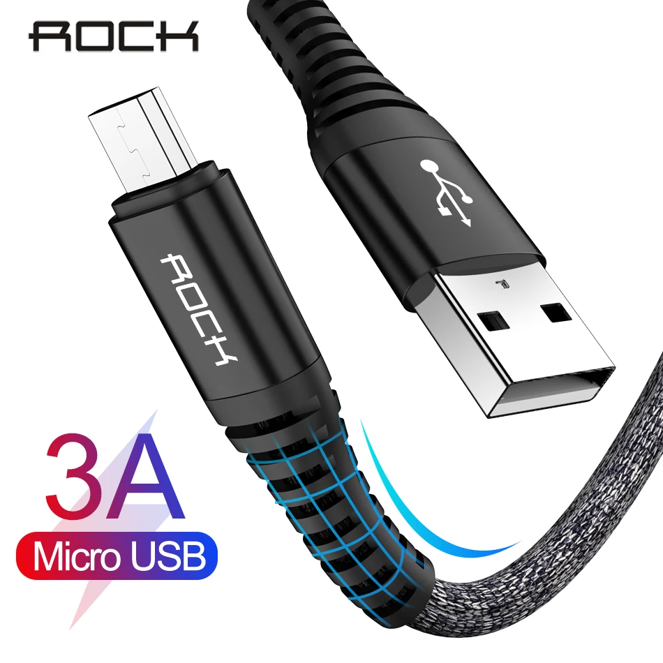 ROCK 1m 2m Micro USB Cable 3A Fast Charge For Samsung Xiaomi Huawei Android Mobile Phone Data Cord Wire Micro Fast Charger Cable
ROCK 1m 2m Micro USB Cable 3A Fast Charge For Samsung Xiaomi Huawei Android Mobile Phone Data Cord Wire Micro Fast Charger Cable
