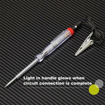 6/12/24V Circuit Tester W/ Alligator Clip Car Voltage System Long probe Continuity Test Light Pen Useful Practical New
6/12/24V Circuit Tester W/ Alligator Clip Car Voltage System Long probe Continuity Test Light Pen Useful Practical New