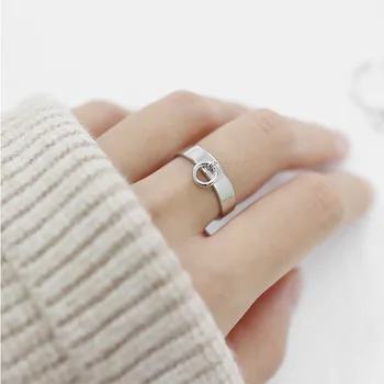 Korean Style S925 Cool Chic Style Minimalist Design Smooth Hollow Small Circle Ring Adjustable Size Index Finger Wholesale
Korean Style S925 Cool Chic Style Minimalist Design Smooth Hollow Small Circle Ring Adjustable Size Index Finger Wholesale