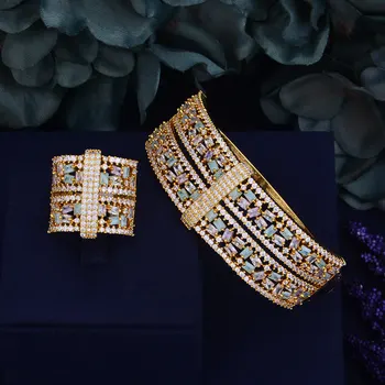 missvikki Delicate Luxury Multicolor Cubic Zirconia Bangle Ring Jewelry Set Handmade Noble Women Bridal Wedding Engagement Gift
missvikki Delicate Luxury Multicolor Cubic Zirconia Bangle Ring Jewelry Set Handmade Noble Women Bridal Wedding Engagement Gift