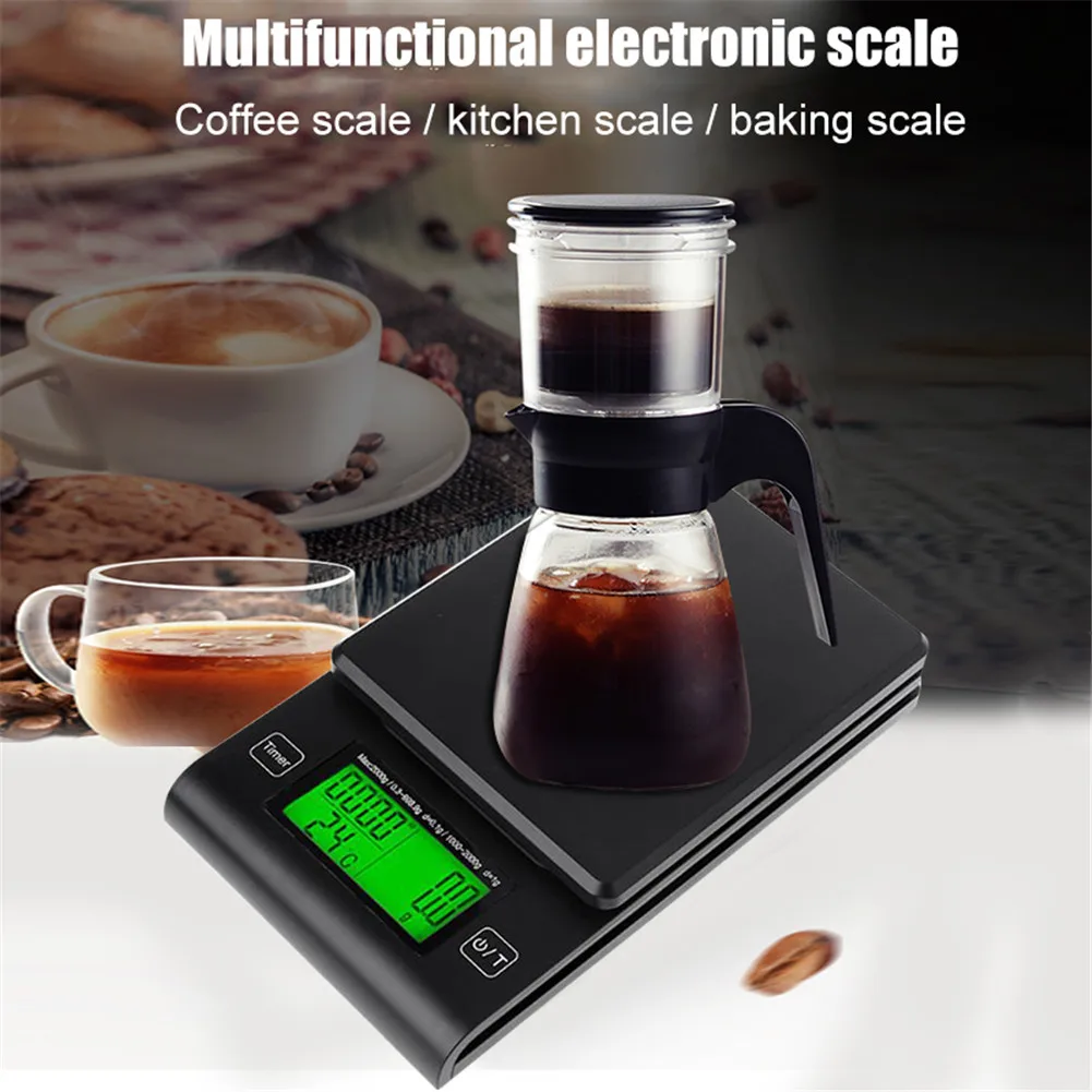 Portable Multi-function LED Electronic Scale Coffee Drip Scale with Temperature Measurement Probe BJStore
Portable Multi-function LED Electronic Scale Coffee Drip Scale with Temperature Measurement Probe BJStore
