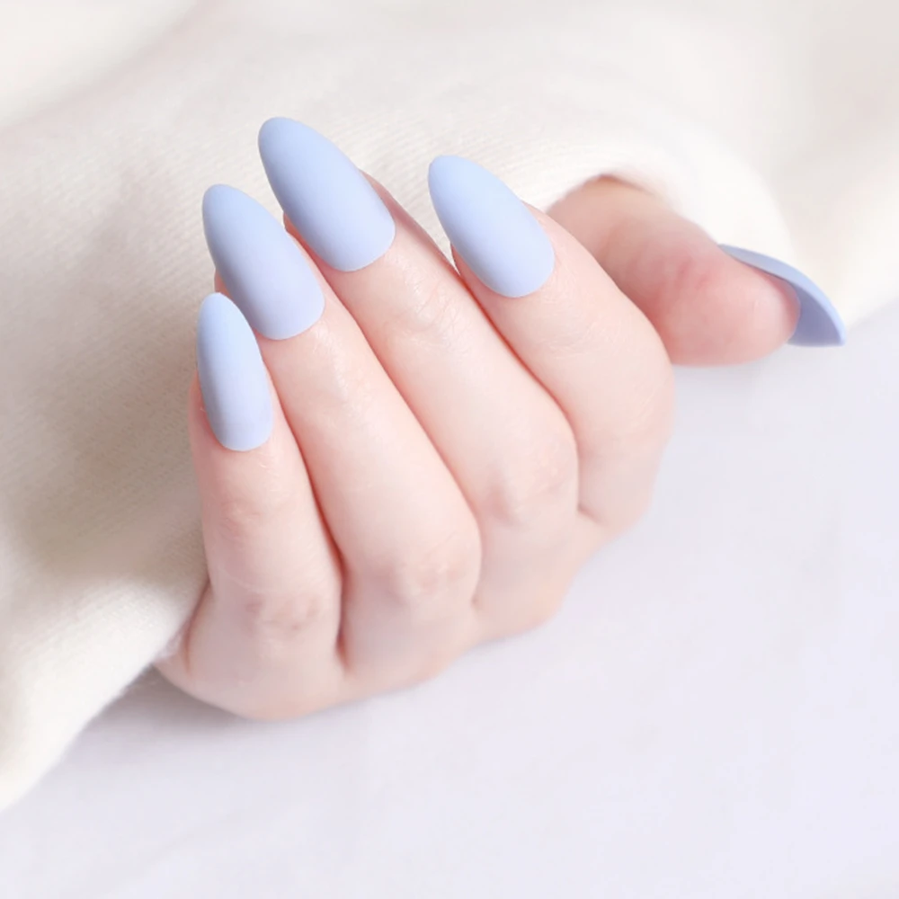 Matte Haze Blue Artificial Fake Nails With Design Short Stiletto False Fingernails DIY Full Cover Tips Manicure Tools
Matte Haze Blue Artificial Fake Nails With Design Short Stiletto False Fingernails DIY Full Cover Tips Manicure Tools