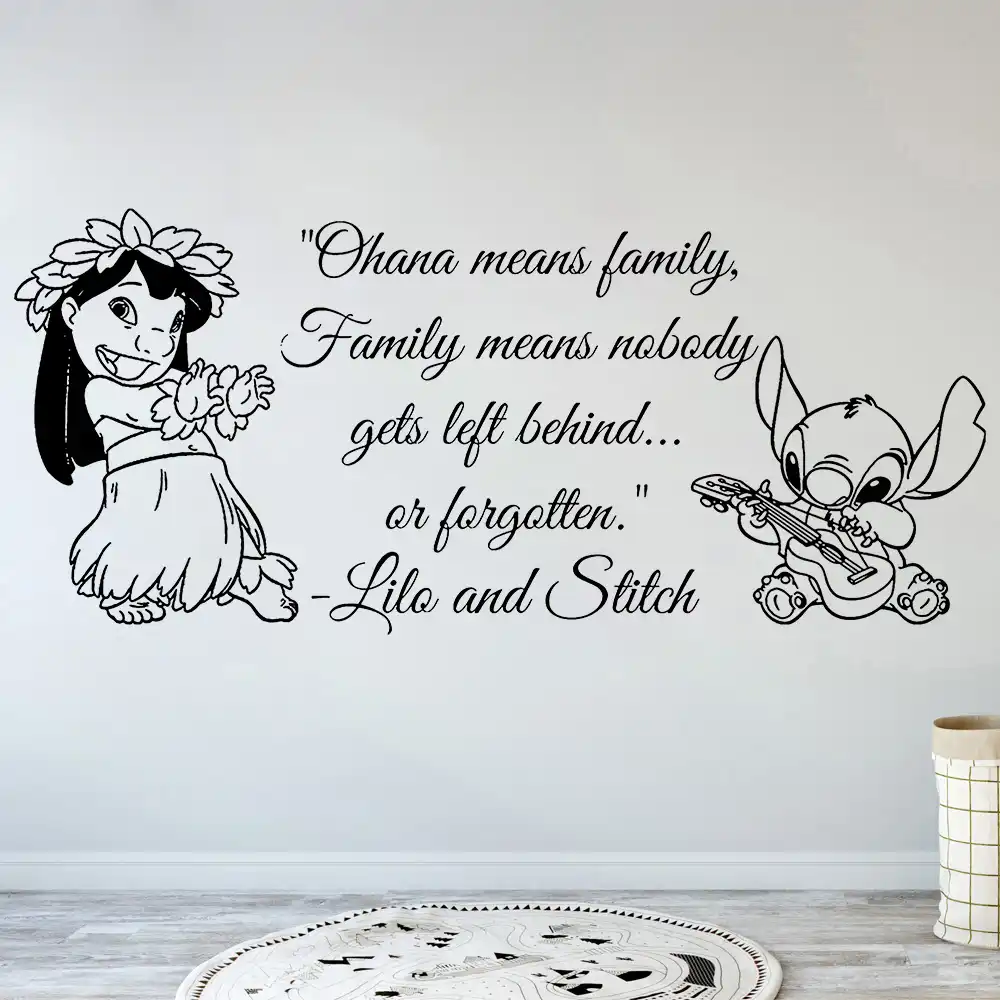 wall stickers art decor decals ohana family quote nursery