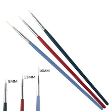 3 шт./компл. для дизайна ногтей Живопись наконечники для ручек Pro женский акриловый Ультрафиолетовый гель для ногтей Ручка Комплект Цветочна...(China)