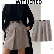 Withered Winter Skirt Women England Style Vintage Plaid High Waist A-line Faldas Mujer Moda 2020 Causal Sexy Mini Skirts Womens
Withered Winter Skirt Women England Style Vintage Plaid High Waist A-line Faldas Mujer Moda 2020 Causal Sexy Mini Skirts Womens