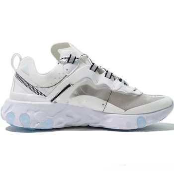 

Men Shoes 2019 UNDERCOVER x Upcoming React Element 87 Running Shoes Zapatos Pack White Epic Sneakers Brand Men Trainer Plus Size