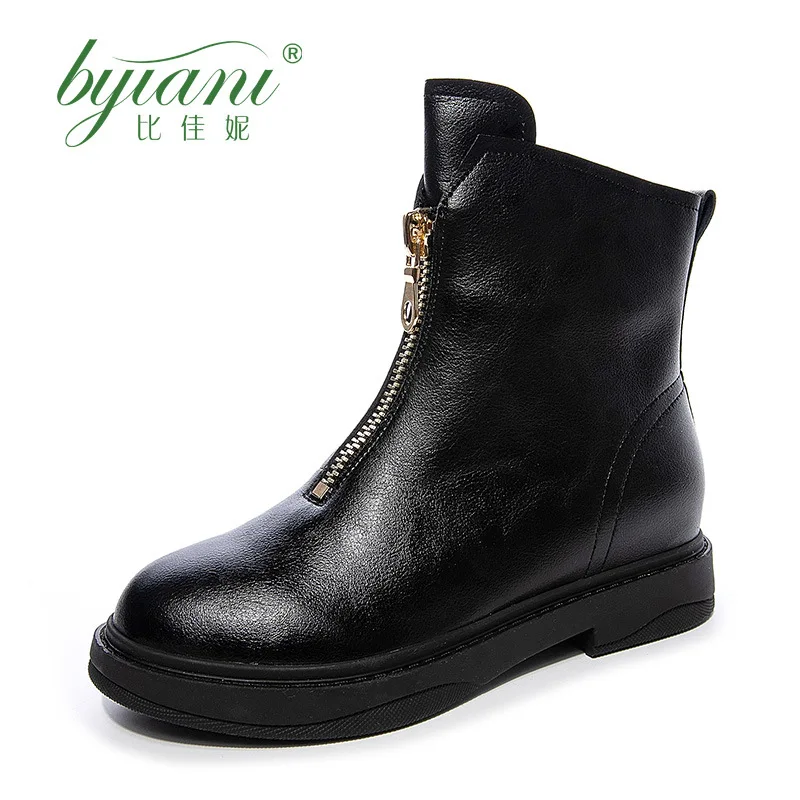 Genuine Leather Boots 2019 New Style Spring And Autumn Single Boots Flat Martin Boots Women's British-Style Winter Front Zipper
Genuine Leather Boots 2019 New Style Spring And Autumn Single Boots Flat Martin Boots Women's British-Style Winter Front Zipper