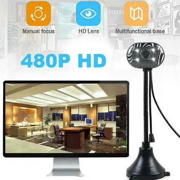 480P Desktop Webcam Computer Laptop Flexible Neck USB 3.0 30FPS Webcam for Online Course Internet Meeting
480P Desktop Webcam Computer Laptop Flexible Neck USB 3.0 30FPS Webcam for Online Course Internet Meeting