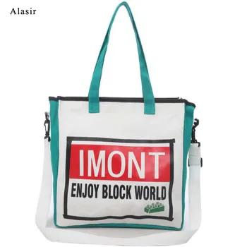 Alasir Korean Style Letter Canvas Tote Bag Ins Fashion Letter Canvas Bag Female School Personality Handbag Student Crossbody Bag 
Alasir Korean Style Letter Canvas Tote Bag Ins Fashion Letter Canvas Bag Female School Personality Handbag Student Crossbody Bag