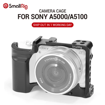 SmallRig Camera Cage for SONY A5000 / A5100 with Shoe Mount Thread Holes for Microphone Monitor Attach for Vlogging 2226
