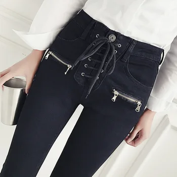 Zipper Jeans Slim Skinny Black Jeans Woman Sexy High Waist Womens Denim Pants Plus Size Trousers Casual Solid Color Streetwear
Zipper Jeans Slim Skinny Black Jeans Woman Sexy High Waist Womens Denim Pants Plus Size Trousers Casual Solid Color Streetwear
