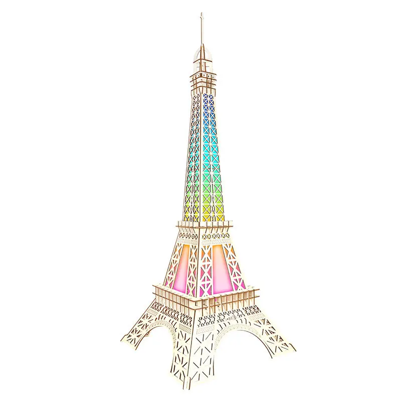 LED Paris Eiffel Tower Assembled Model Stereo Wooden Quality Parent And Child Interactive Assembled Model
LED Paris Eiffel Tower Assembled Model Stereo Wooden Quality Parent And Child Interactive Assembled Model