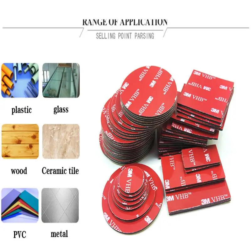 10pcs/multi-acrylic foam double-sided tape VHB 3M strong patch waterproof, traceless and high temperature resistant
10pcs/multi-acrylic foam double-sided tape VHB 3M strong patch waterproof, traceless and high temperature resistant