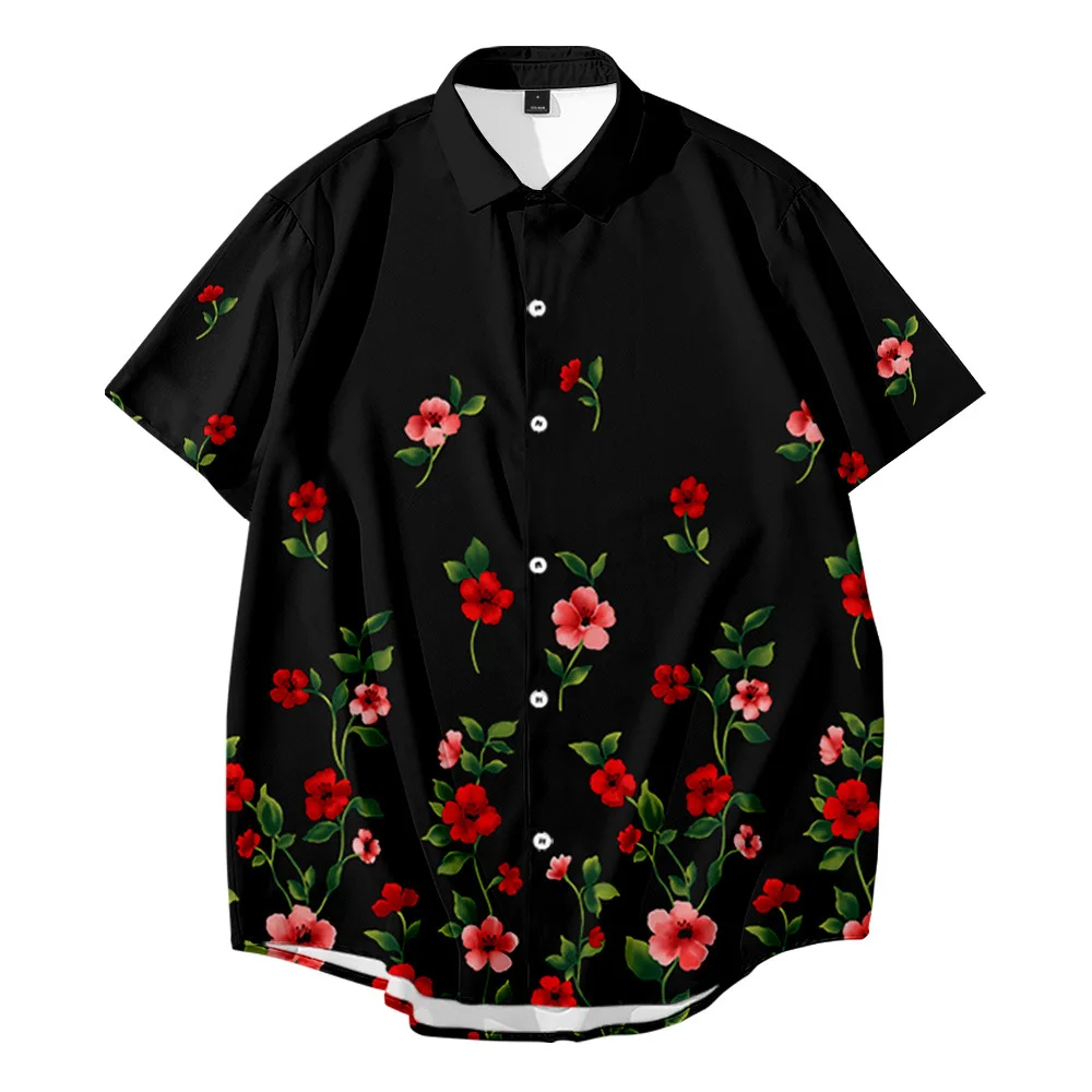 Casual Hawaiian Shirt Mens Summer New Black Floral Printed Beach Shirts Loose Short Sleeve Shirts Male Camisa Masculina
Casual Hawaiian Shirt Mens Summer New Black Floral Printed Beach Shirts Loose Short Sleeve Shirts Male Camisa Masculina