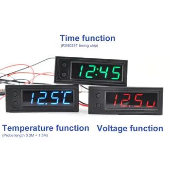 New DIY Multifunction High-precision Clock Inside And Outside Car Temperature Battery Voltage Monitor Panel Meter DC 5-28V Clock
New DIY Multifunction High-precision Clock Inside And Outside Car Temperature Battery Voltage Monitor Panel Meter DC 5-28V Clock