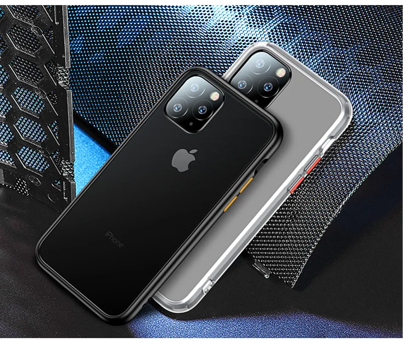 

TOTU Gingle TPU+PC Case For iPhone 11 11 Pro Anti Fingerprint Phone Case For Iphone 11 Pro Max Cases Clear Back Phone Cover