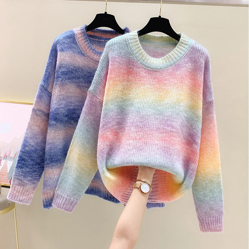 Fashion Stripe Kint Oversized Sweater Women Loose Casual Long Sleeve O Neck Patchwork Autumn Winter Pullover Jersey 2020
Fashion Stripe Kint Oversized Sweater Women Loose Casual Long Sleeve O Neck Patchwork Autumn Winter Pullover Jersey 2020