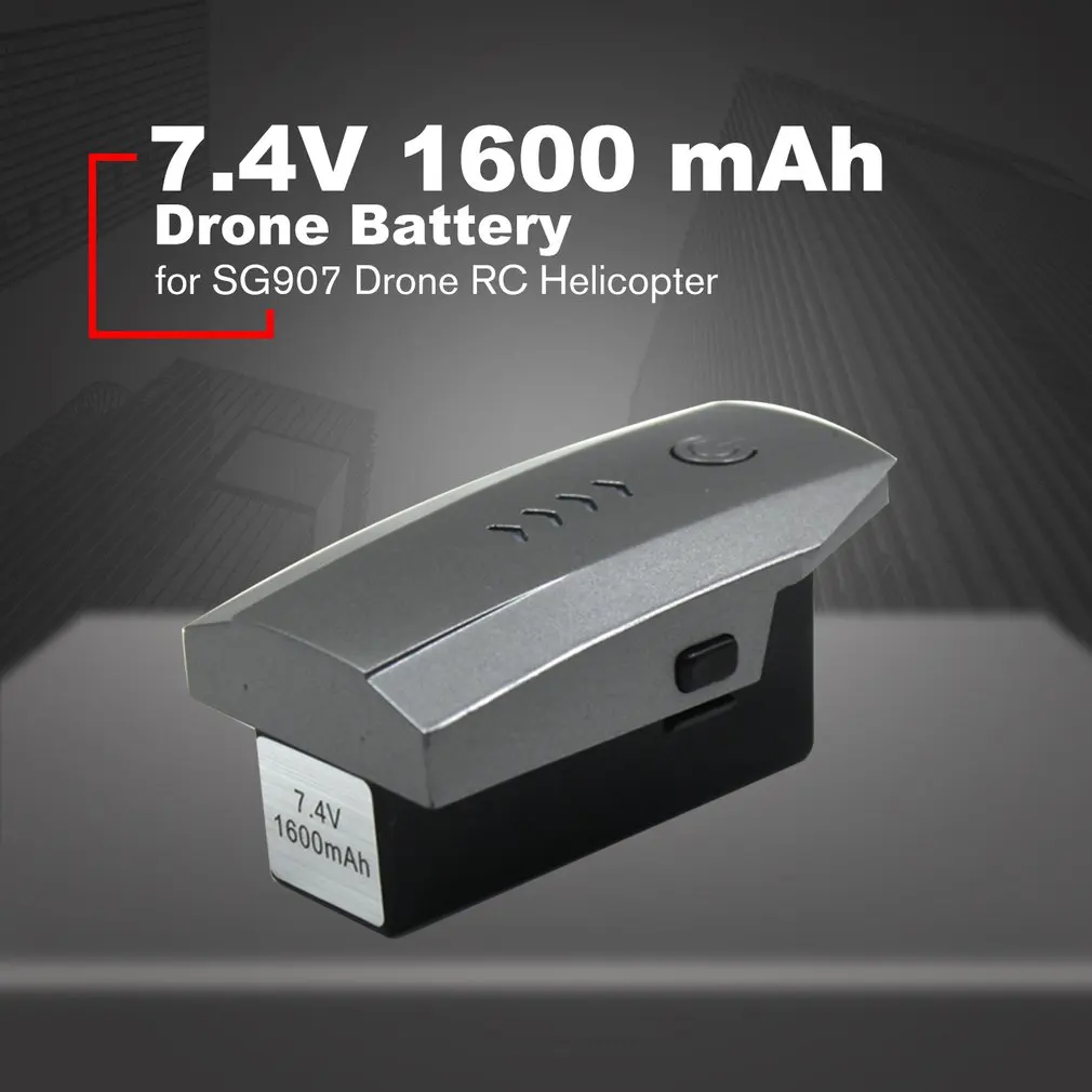 Drone Battery Spare Battery Replaceable Lithium Battery 7.4V 1600 mAh LI PO Battery for SG907 Drone RC Helicopter
Drone Battery Spare Battery Replaceable Lithium Battery 7.4V 1600 mAh LI PO Battery for SG907 Drone RC Helicopter