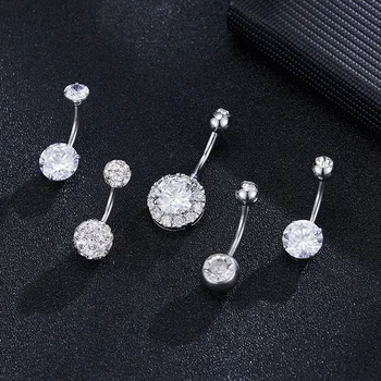 5 pcs Belly Button Rings Stainless Steel Cute Shiny CZ Navel Ring Statement Body Piercing Jewelry for Women
5 pcs Belly Button Rings Stainless Steel Cute Shiny CZ Navel Ring Statement Body Piercing Jewelry for Women