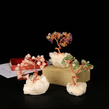 1PC natural gravel tree white quartz stone base copper wire winding household mineral Nordic shelf home decoration DIY gift
1PC natural gravel tree white quartz stone base copper wire winding household mineral Nordic shelf home decoration DIY gift