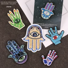 Iron on Patches Hand of Fatima Embroidered Patches Stripes Thermo Stickers on Clothes Heat Transfer Sticker Custom Patch
Iron on Patches Hand of Fatima Embroidered Patches Stripes Thermo Stickers on Clothes Heat Transfer Sticker Custom Patch