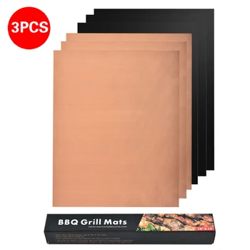 3PCS Non-stick BBQ Grill Mats Baking Pads Placemat Reusable Cooking Grilling Sheet Outdoor BBQ Grill Accessories 40x33cm
3PCS Non-stick BBQ Grill Mats Baking Pads Placemat Reusable Cooking Grilling Sheet Outdoor BBQ Grill Accessories 40x33cm
