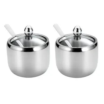 Stainless Steel Seasoning Jar Kitchen Salt Canister Multifunction Spice Storage Pot Container (2 Jars)
Stainless Steel Seasoning Jar Kitchen Salt Canister Multifunction Spice Storage Pot Container (2 Jars)