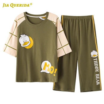 Cartoon Printing Crew Neck Pajamas Set Homesuit Homeclothes Sleepwear Casual Style Fashion Style Pj Set Summer Woman Clothes 
Cartoon Printing Crew Neck Pajamas Set Homesuit Homeclothes Sleepwear Casual Style Fashion Style Pj Set Summer Woman Clothes