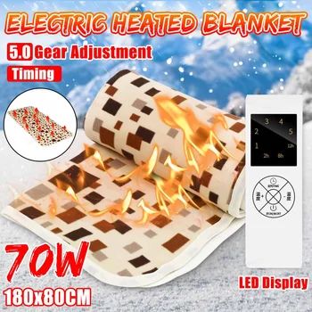 220V 70W Electric Blanket Thicker Heater Warmer Heated Blanket 5 Gear Thermostat Timing Function Electric Heating Bed Mattress
220V 70W Electric Blanket Thicker Heater Warmer Heated Blanket 5 Gear Thermostat Timing Function Electric Heating Bed Mattress