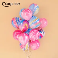 10 piezas de mármol ágata globos de látex pastel decoración de color de rosa globo metálico cromo globos boda adulto FIESTA DE Feliz cumpleaños(China)