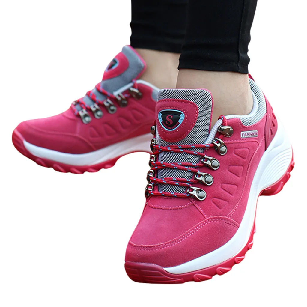 

Otoño Invierno Mujer Zapatos de trabajo casuales impermeables zapatillas de deporte para caminar al aire libre cojín zapatos mujer Trekking viaje zapatos de algodón